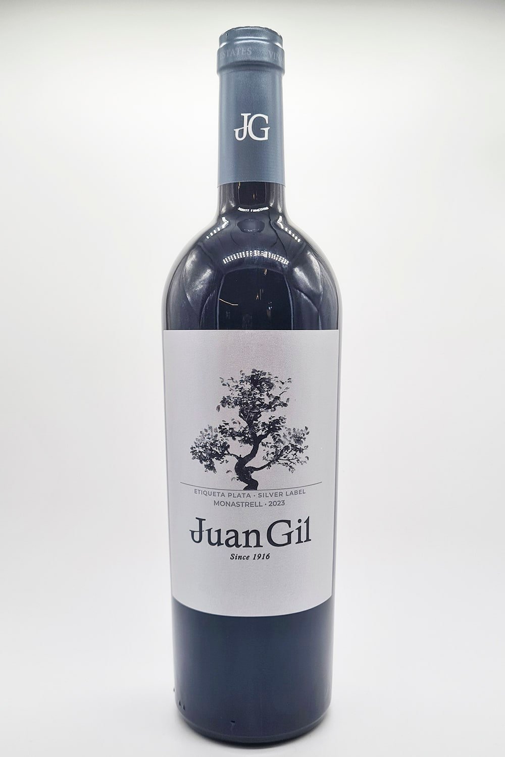 Juan Gil Silver Label Monastrell 2023 wine bottle, front view