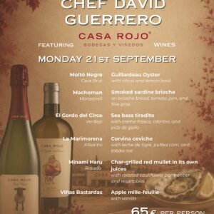 Night with Chef David Guerrero & Casa Rojo Wines – 21 September 2026